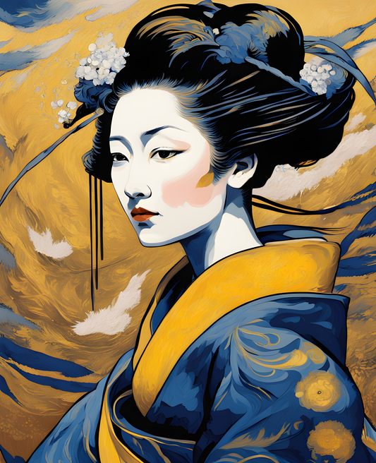 Japanese Geisha (7) - Van-Go Paint-By-Number Kit
