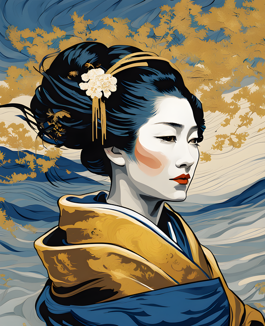 Japanese Geisha (11) - Van-Go Paint-By-Number Kit