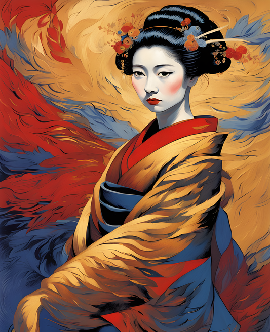 Japanese Geisha (10) - Van-Go Paint-By-Number Kit