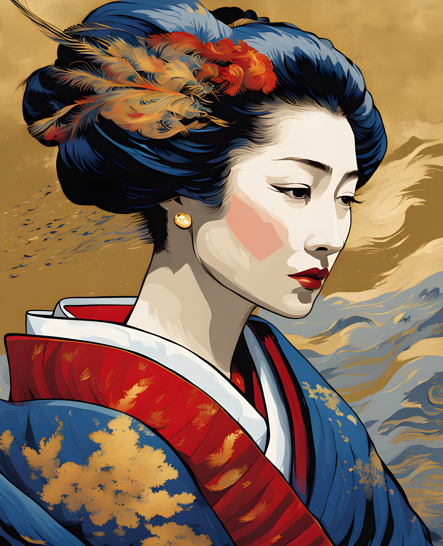 Japanese Geisha (9) - Van-Go Paint-By-Number Kit