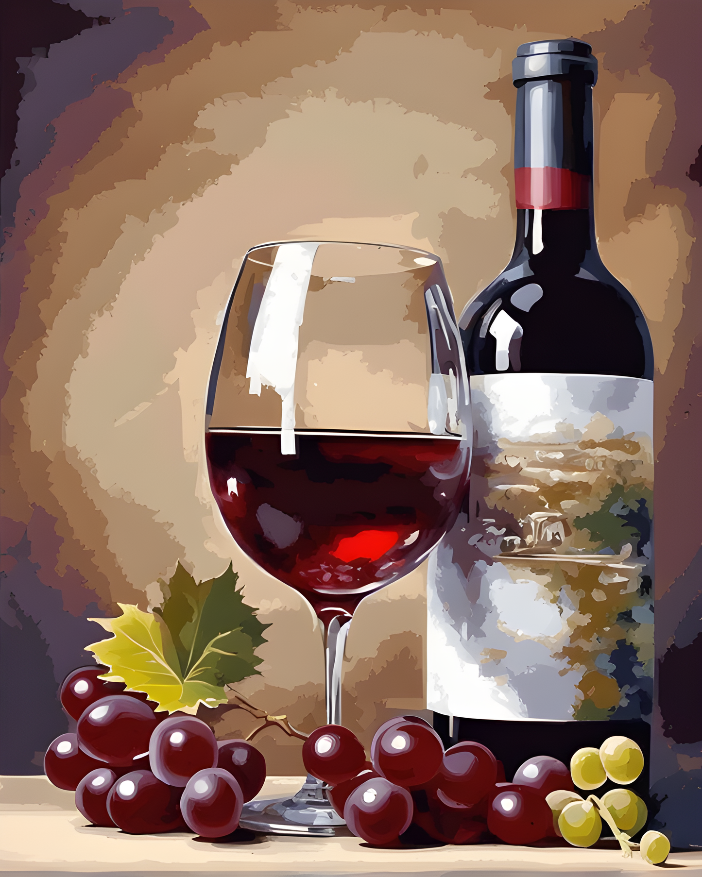 A glass of red wine (1) - Van-Go Paint-By-Number Kit