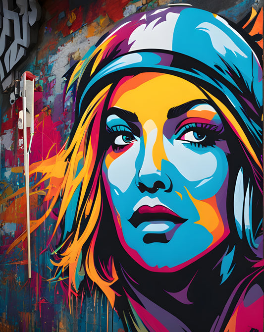 Graffiti Poster Girl PD (2) - Van-Go Paint-By-Number Kit