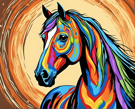 A hippie horse - Van-Go Paint-By-Number Kit