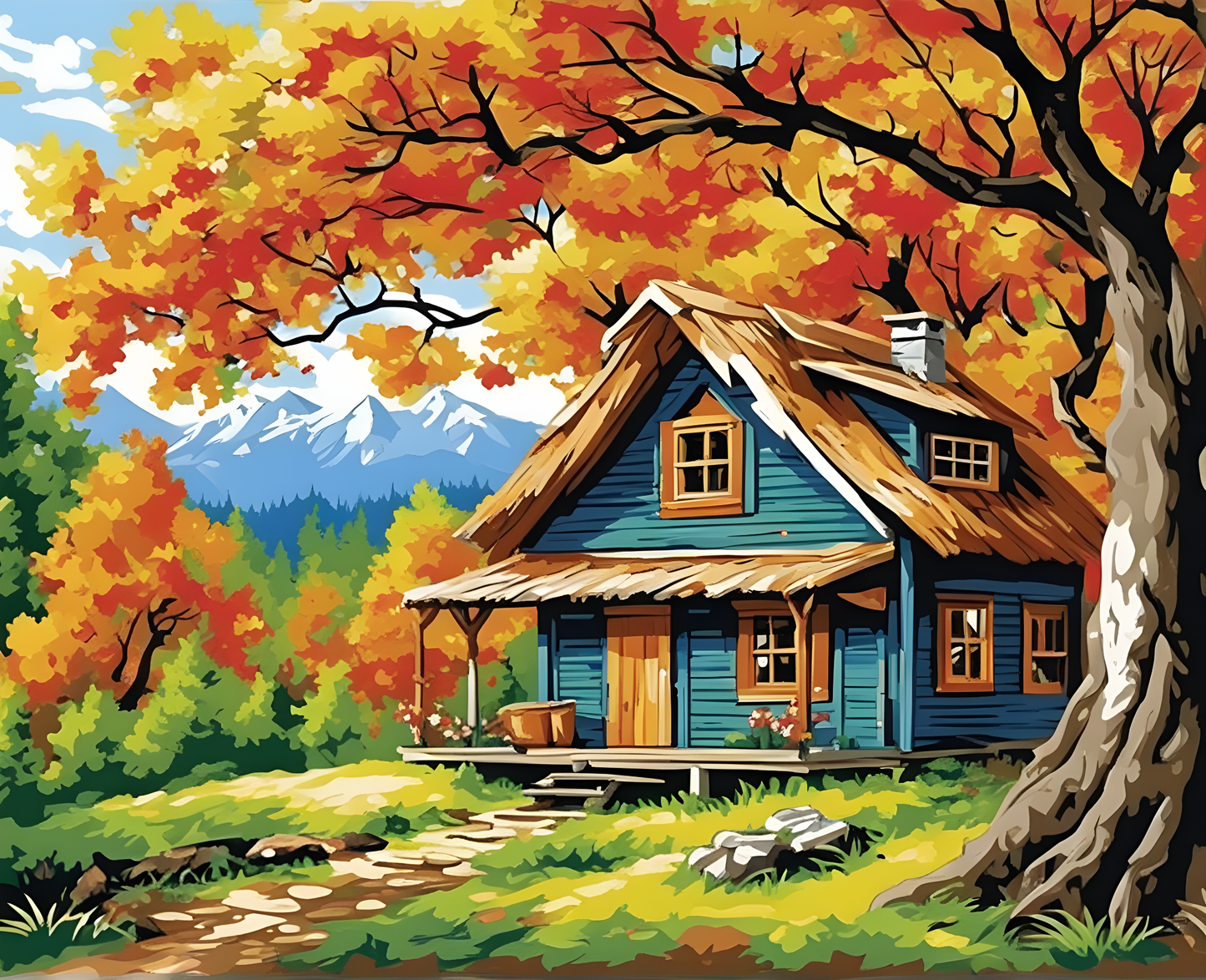 A Hut among the Trees PD - Van-Go Paint-By-Number Kit