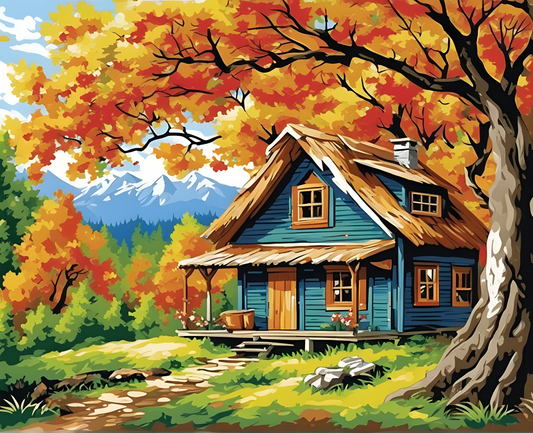 A Hut among the Trees PD - Van-Go Paint-By-Number Kit