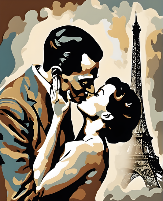 A kiss in Paris (2)  - Van-Go Paint-By-Number Kit