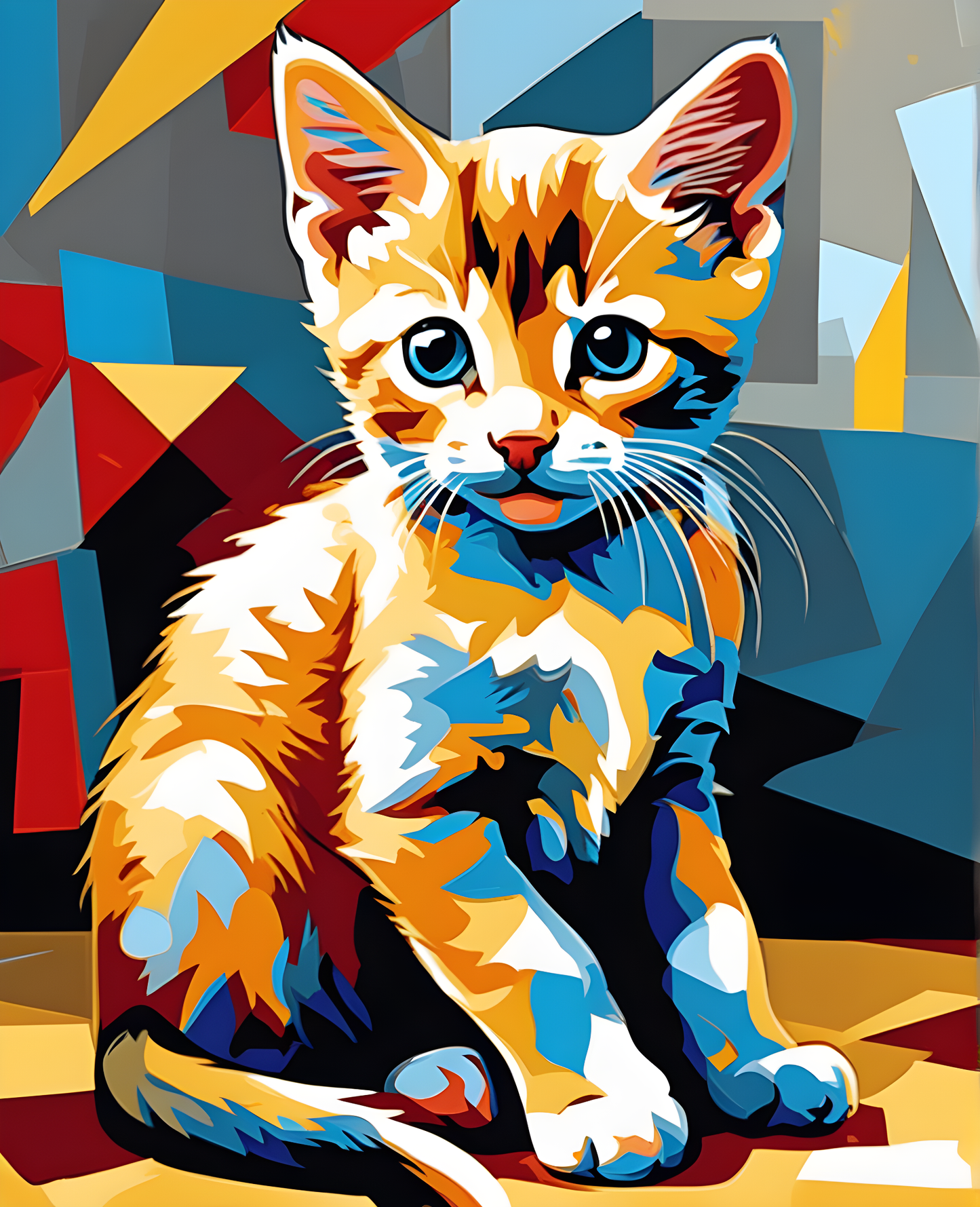 A Kitten (4) - Van-Go Paint-By-Number Kit