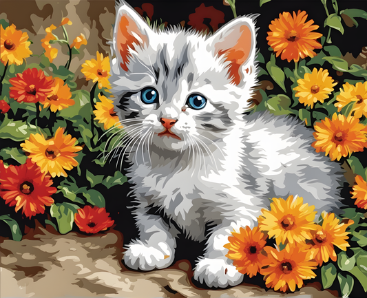 A Kitten (1) - Van-Go Paint-By-Number Kit