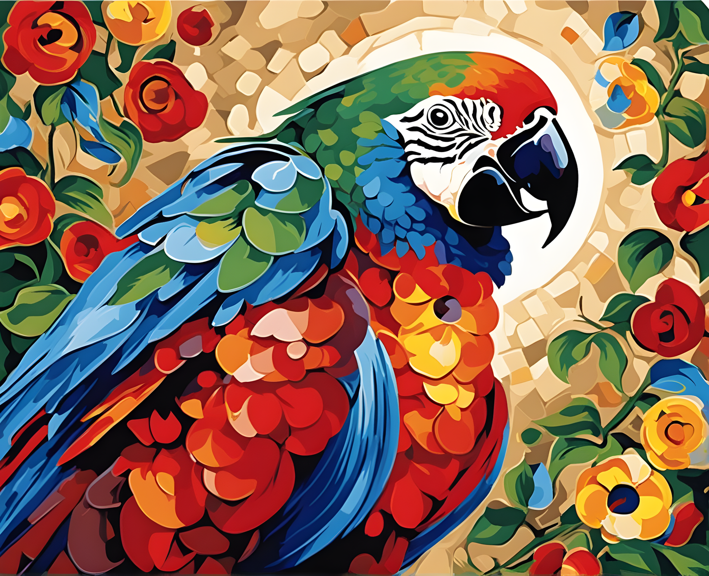 A Parrot (4) - Van-Go Paint-By-Number Kit