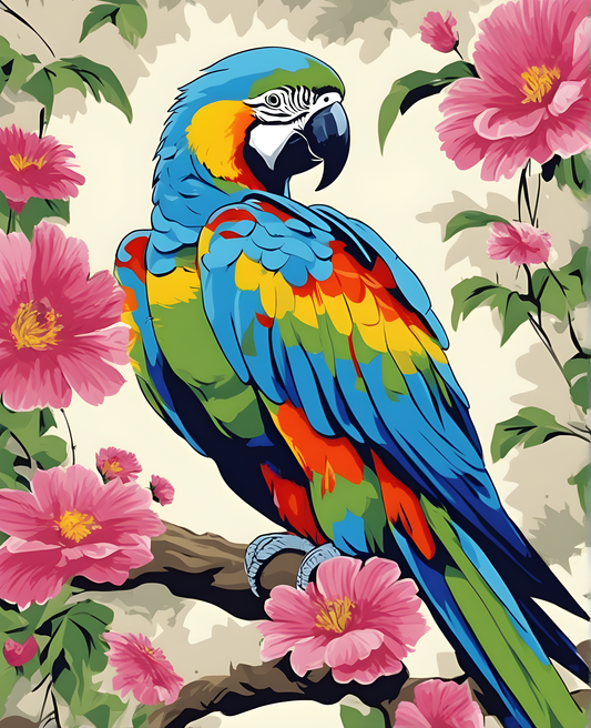 A Parrot (1) - Van-Go Paint-By-Number Kit