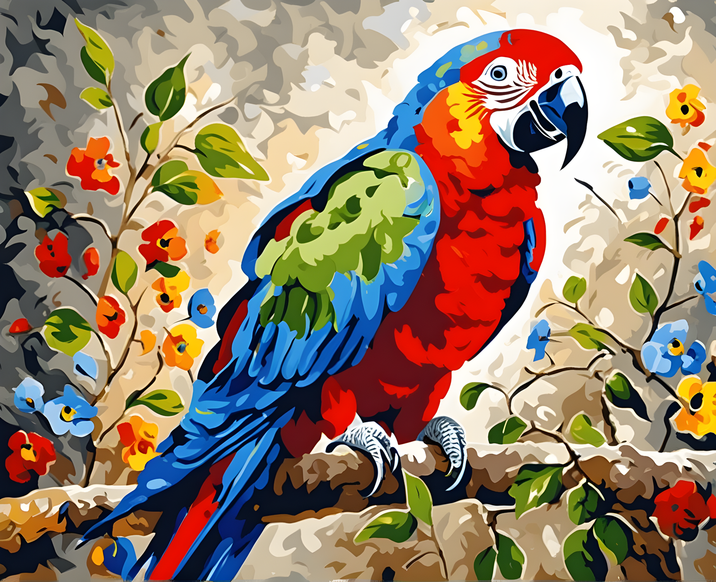 A parrot (5) - Van-Go Paint-By-Number Kit