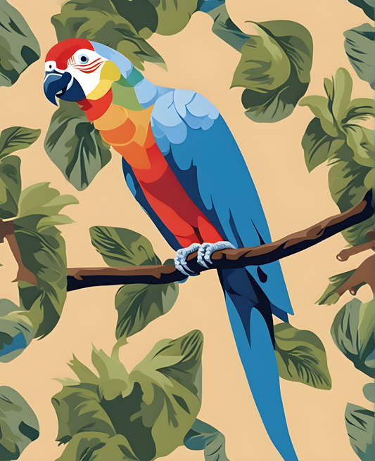 A Parrot (2) - Van-Go Paint-By-Number Kit