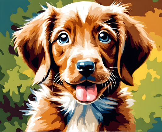 Dogs Collection PD (17) - a portrait of a puppy - Van-Go Paint-By-Number Kit