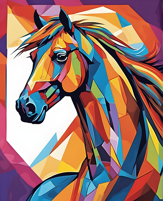 A Psychedelic horse - Van-Go Paint-By-Number Kit