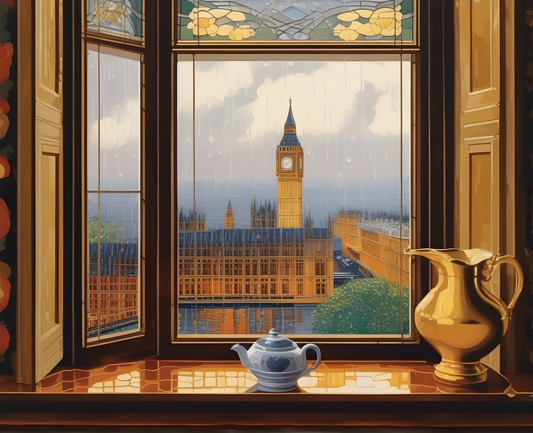 A Rainy Day in London (PD) (2) - Van-Go Paint-By-Number Kit