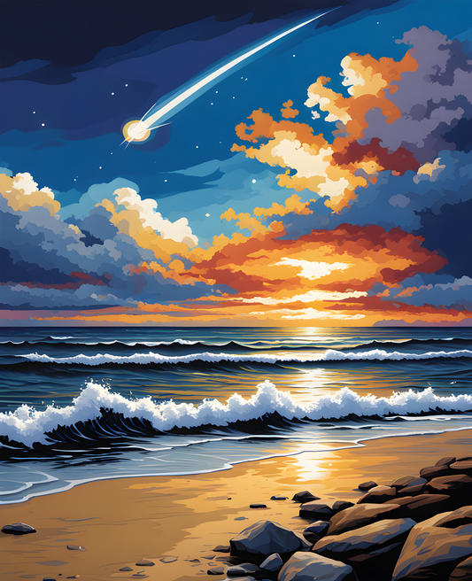 A seaside meteor (2) - Van-Go Paint-By-Number Kit