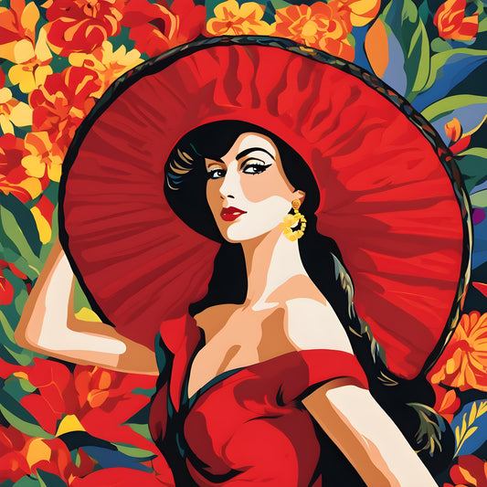 Lady In Red Collection PD (36) - A Spanish Dancer - Van-Go Paint-By-Number Kit