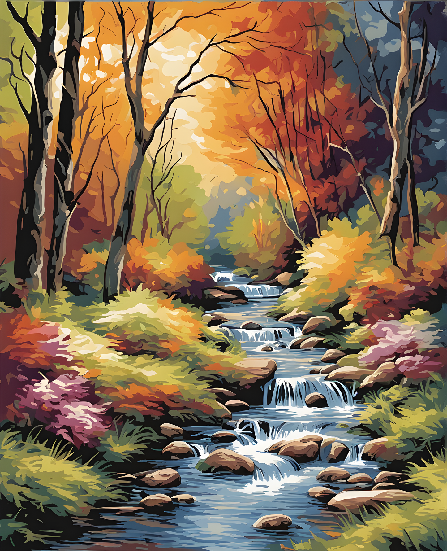 A Stream Landscape - Van-Go Paint-By-Number Kit