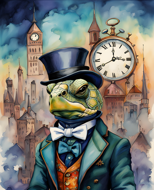 Fashionable Turtle (1) - Van-Go Paint-By-Number Kit