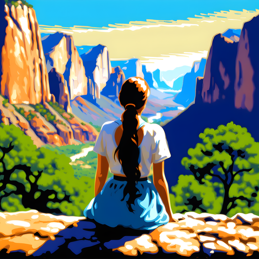 Light of Zion (Zion National Park, Utah) - Van-Go Paint-By-Number Kit