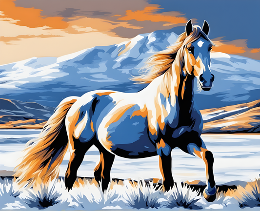 Iceland Collection PD (23) - A Wild Horse - Van-Go Paint-By-Number Kit