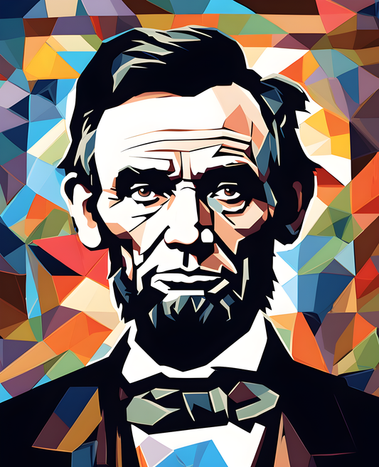 USA Presidential Portraits PD (85) - Abraham Lincoln - Van-Go Paint-By-Number Kit