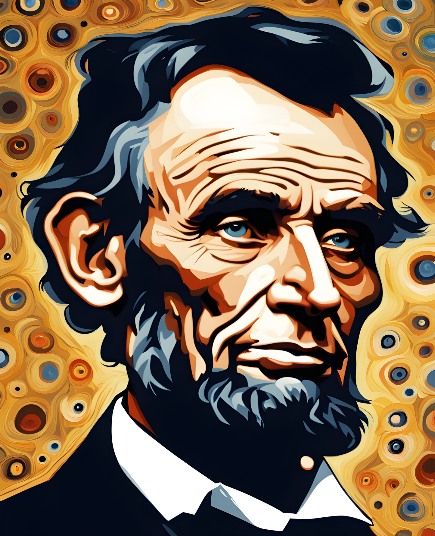 USA Presidential Portraits PD (83) - Abraham Lincoln - Van-Go Paint-By-Number Kit