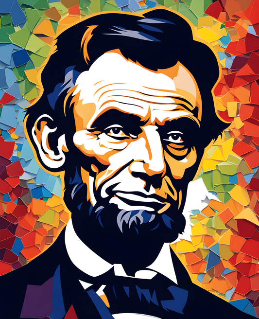 USA Presidential Portraits PD (86) - Abraham Lincoln - Van-Go Paint-By-Number Kit