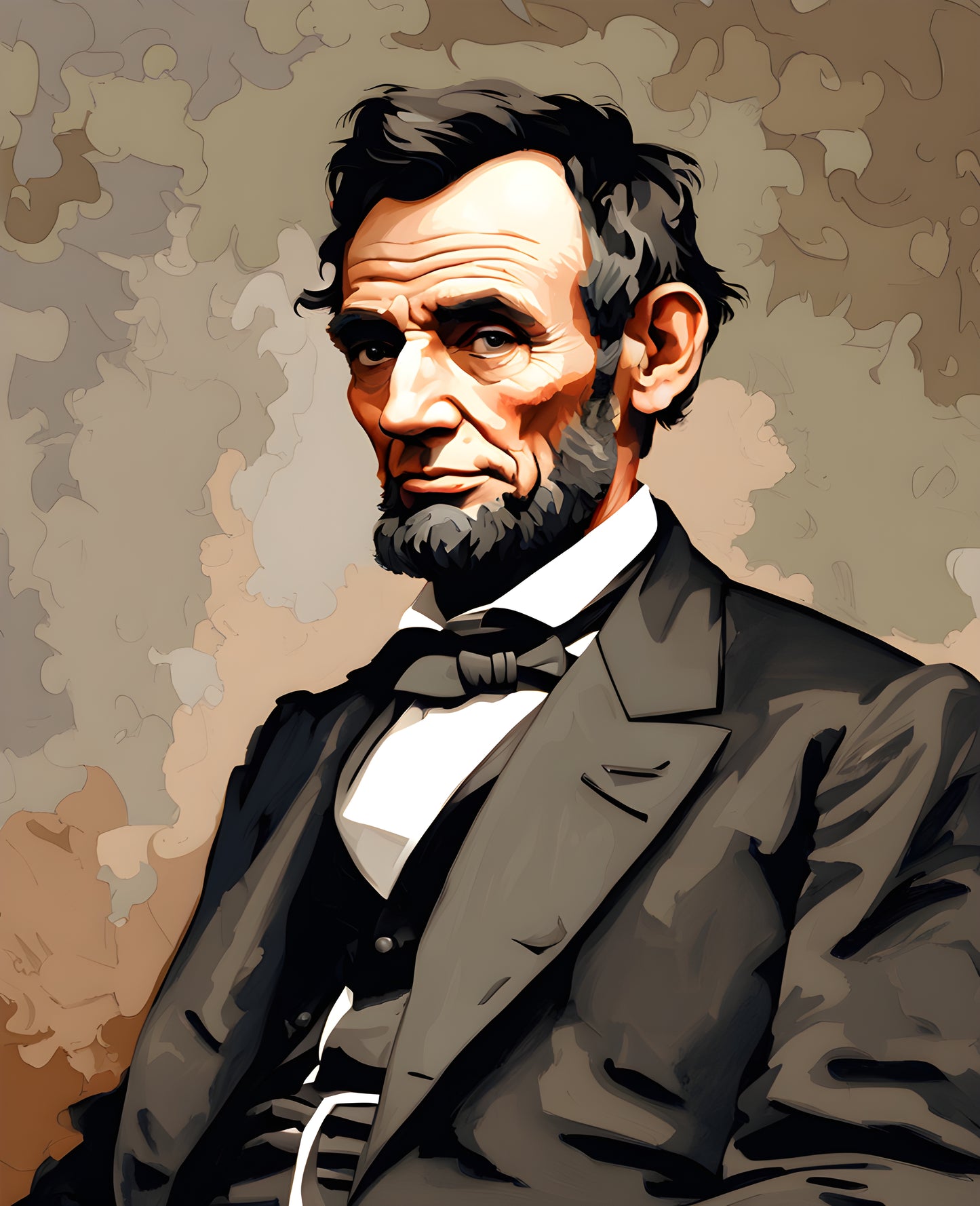 USA Presidential Portraits PD (81) - Abraham Lincoln - Van-Go Paint-By-Number Kit