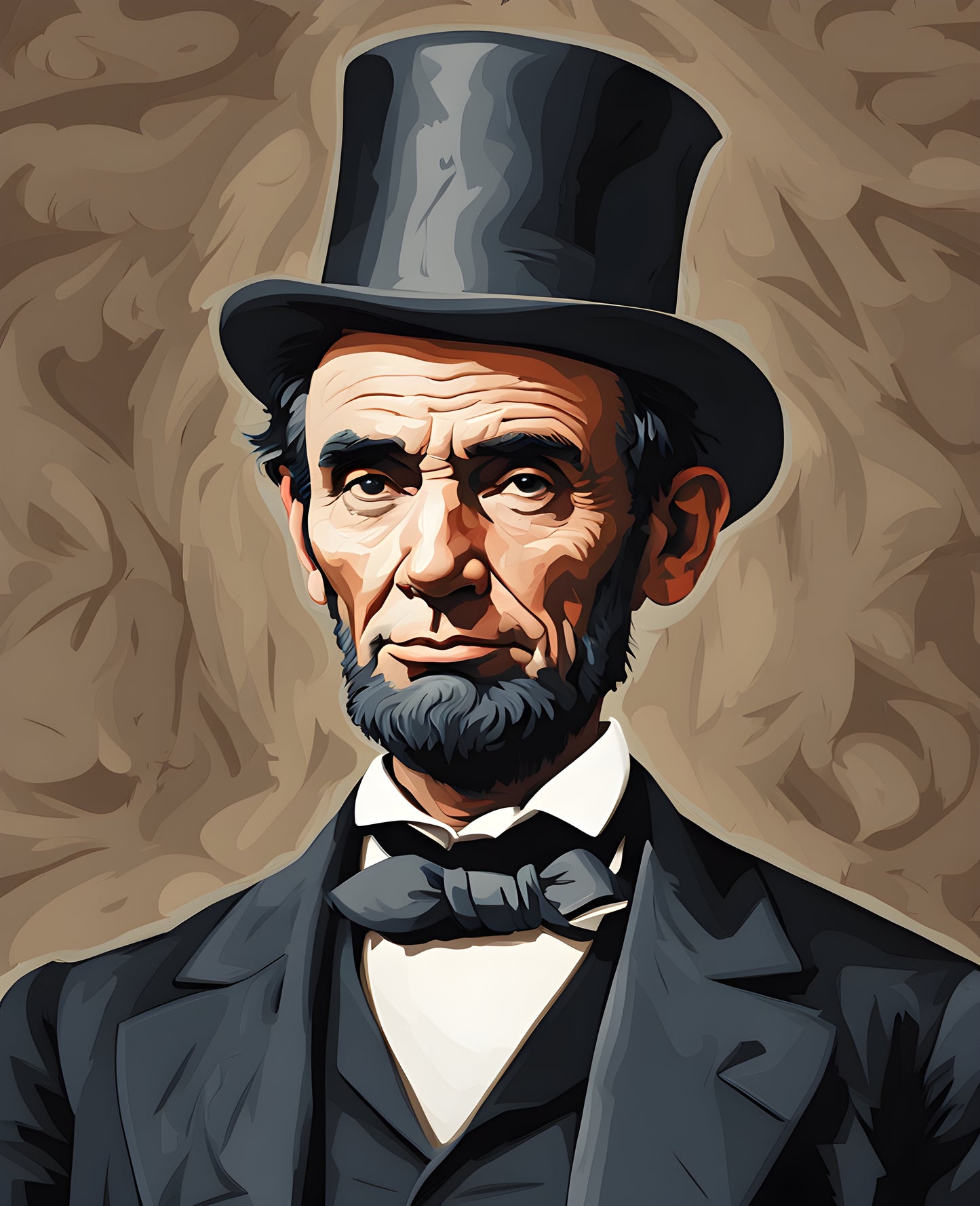 USA Presidential Portraits PD (88) - Abraham Lincoln - Van-Go Paint-By-Number Kit