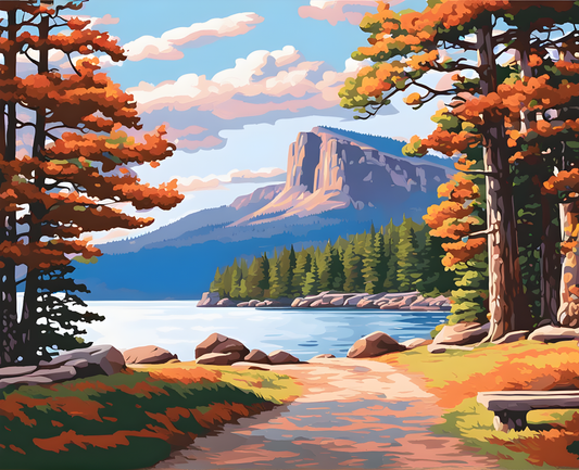 National Parks Collection PD (1) - Acadia Park, USA - Van-go Paint-By-Number Kit