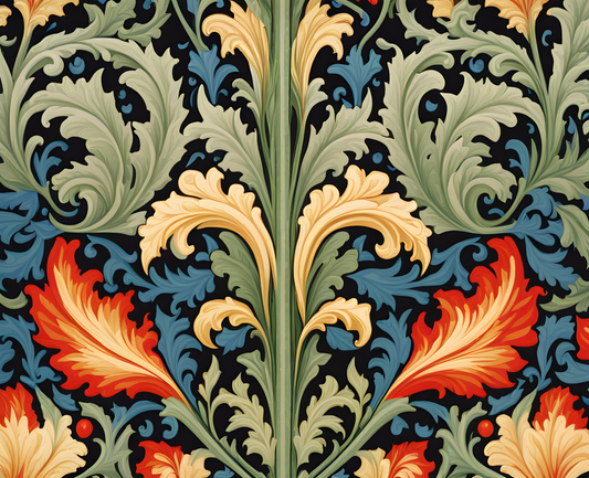 William Morris Style Collection PD (2) - Acanthus Fabric Pattern - Van-Go Paint-By-Number Kit
