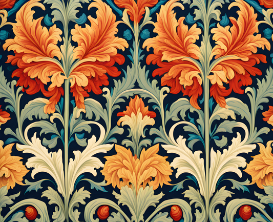 William Morris Style Collection PD (4) - Acanthus Fabric Pattern - Van-Go Paint-By-Number Kit