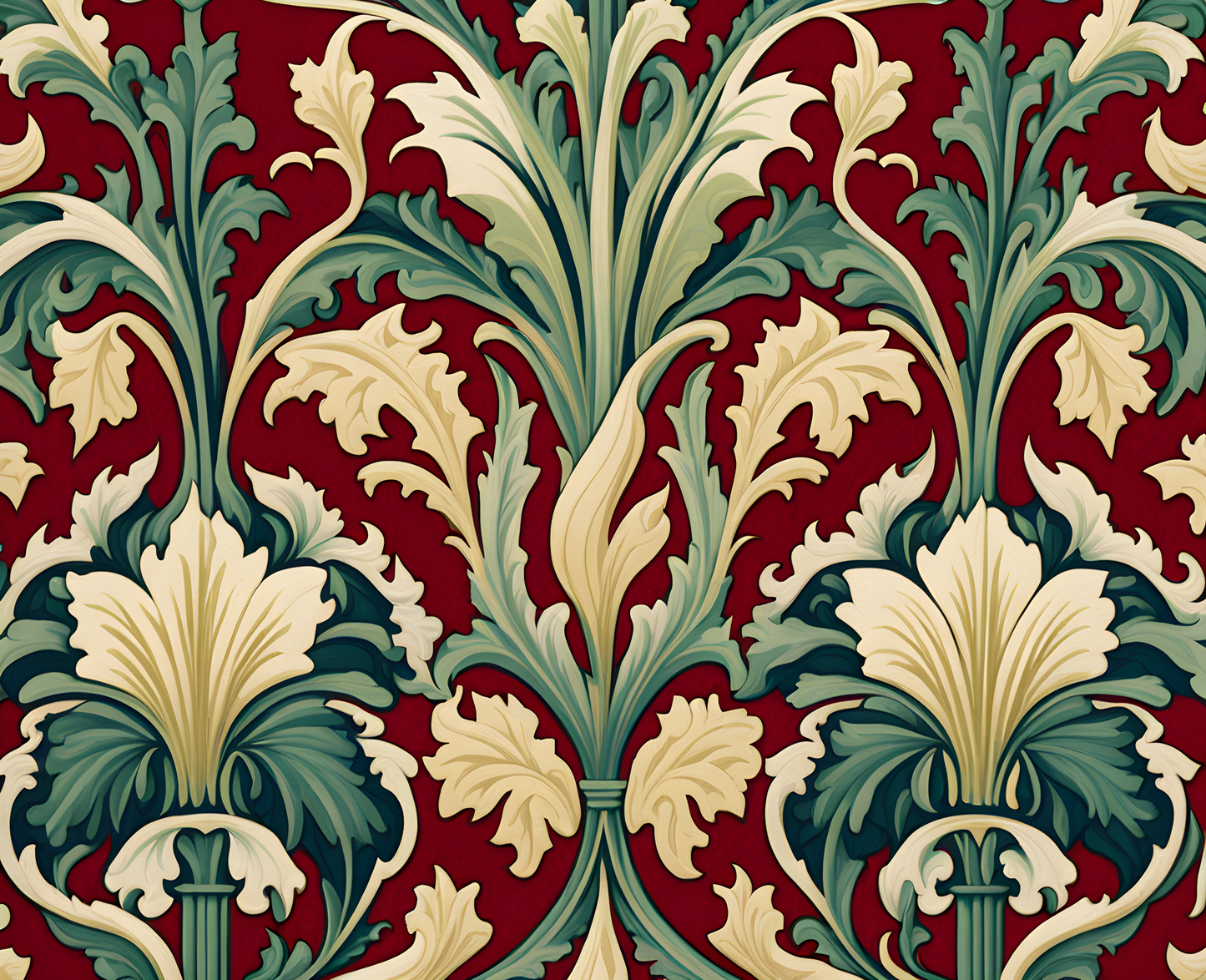 William Morris Style Collection PD (5) - Acanthus Fabric Pattern - Van-Go Paint-By-Number Kit
