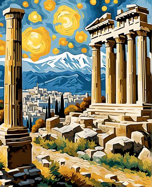Greece Collection PD (1) - Acropolis - Van-Go Paint-By-Number Kit