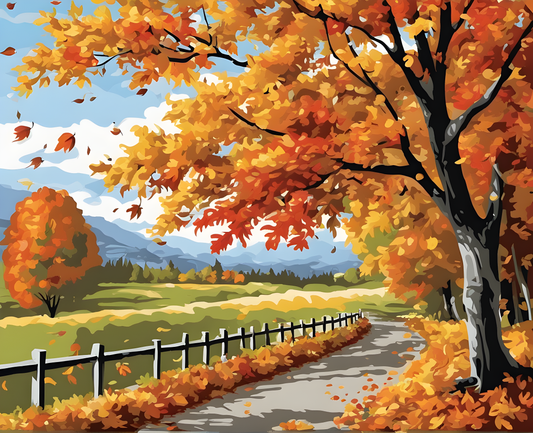 Ad Autumn Colors PD - Van-Go Paint-By-Number Kit