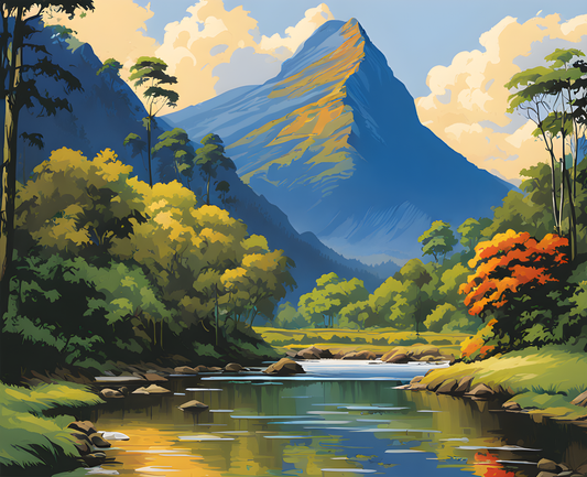 Sri Lanka Collection PD (4) - Adams Peak -  Van-Go Paint-By-Number Kit