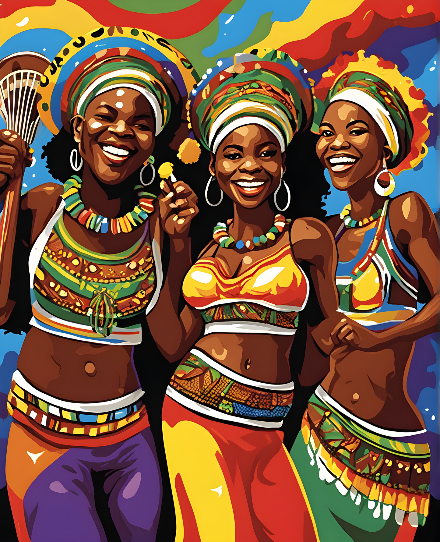 African Samba Music Party - Van-Go Paint-By-Number Kit