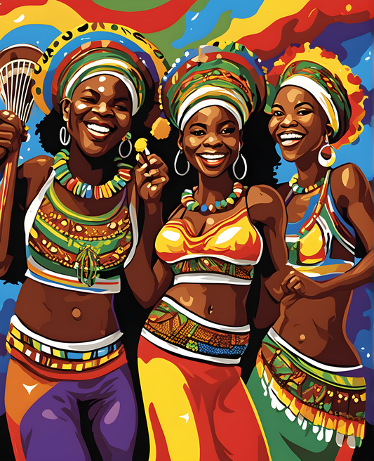 African Samba Music Party - Van-Go Paint-By-Number Kit