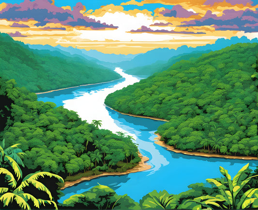Amazing Places OD (23) - Amazon River, Brazil - Van-Go Paint-By-Number Kit