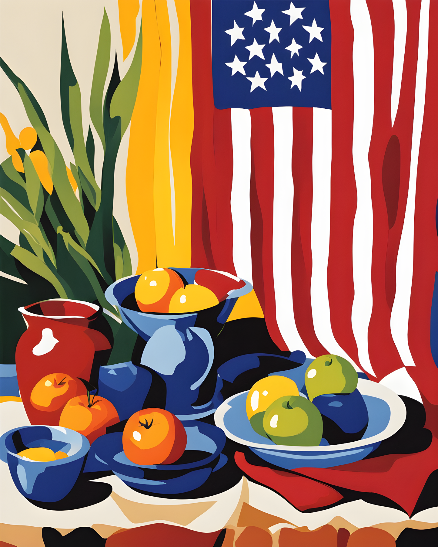 United States of America Flag PD (23) - Van-Go Paint-By-Number Kit