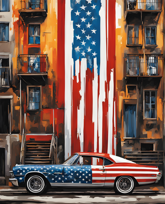 United States of America Flag PD (26) - Van-Go Paint-By-Number Kit