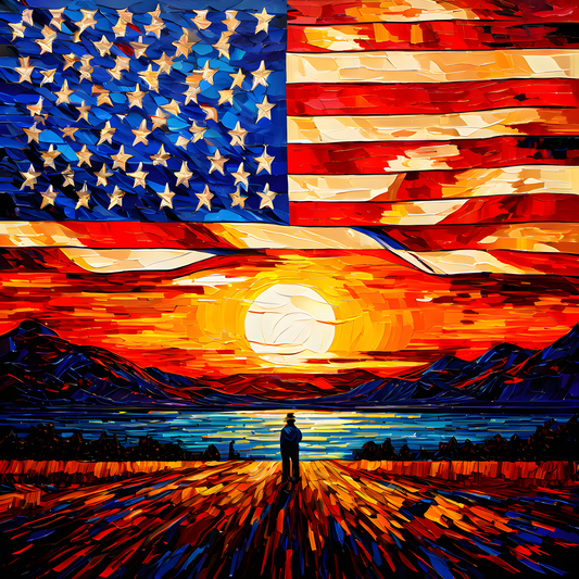 United States of America Flag PD (37) - Van-Go Paint-By-Number Kit