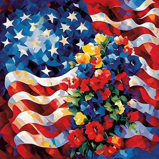 United States of America Flag PD (36) - Van-Go Paint-By-Number Kit