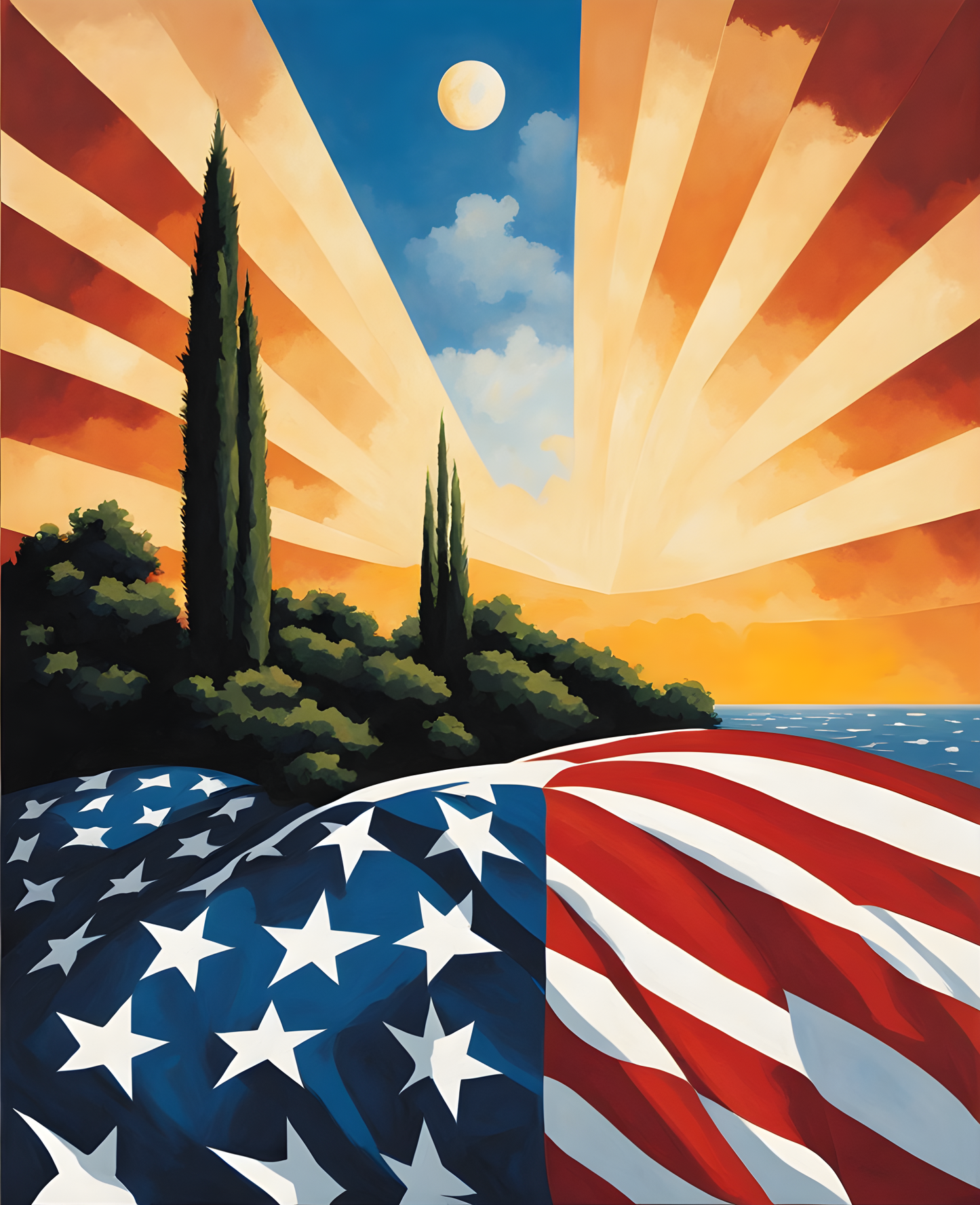 United States of America Flag PD (16) - Van-Go Paint-By-Number Kit