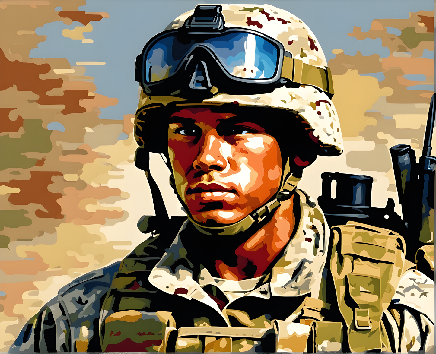 American Soldier (2) - Van-Go Paint-By-Number Kit