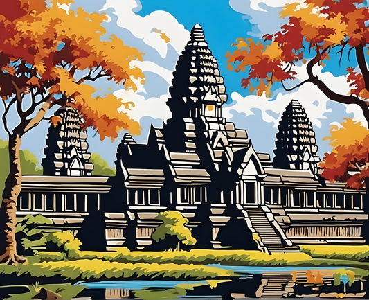 Amazing Places OD (123) - Angkor Wat, Cambodia - Van-Go Paint-By-Number Kit