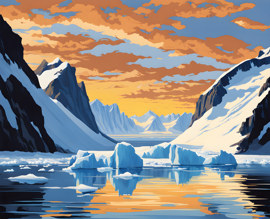 Antarctica Collection PD (4) - Antarctic Peninsula - Van-Go Paint-By-Number Kit