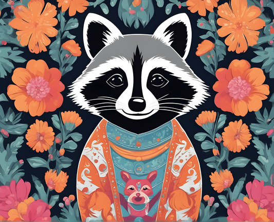 Anthropomorphic Raccoon (2) - Van-Go Paint-By-Number Kit