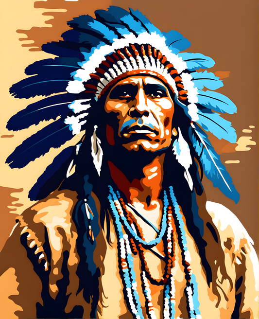 Native Americans Collection PD (25) - Buffalo body - Van-Go Paint-By-Number Kit